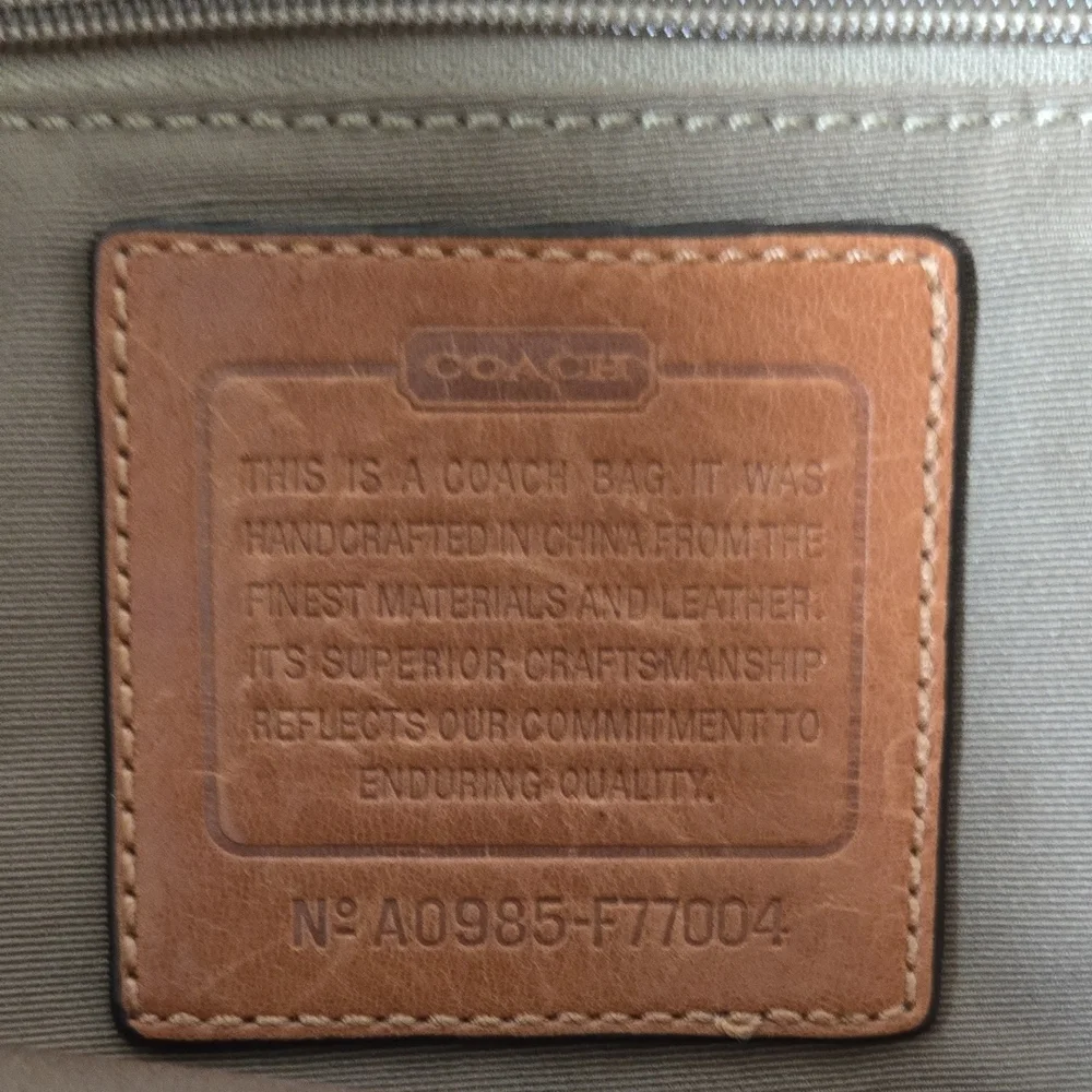 Coach Signature Hudson Commuter Messenger Bag F77004 Tan Laptop Diaper Travel